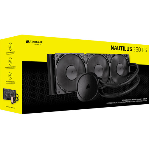 Водно охлаждане Corsair NAUTILUS 360 RS Liquid CPU Cooler - CW-9060089-WW