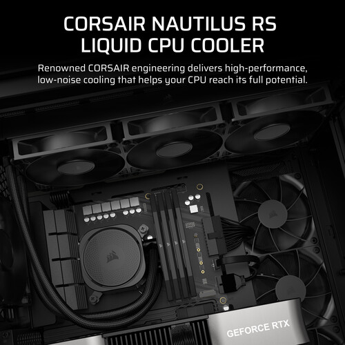 Водно охлаждане Corsair NAUTILUS 360 RS Liquid CPU Cooler - CW-9060089-WW