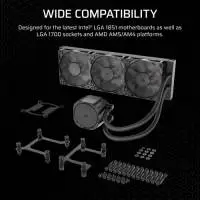 Водно охлаждане Corsair NAUTILUS 360 RS Liquid CPU Cooler - CW-9060089-WW