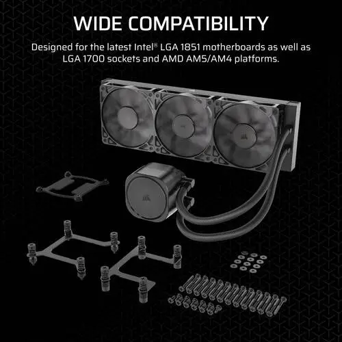 Водно охлаждане Corsair NAUTILUS 360 RS Liquid CPU Cooler - CW-9060089-WW
