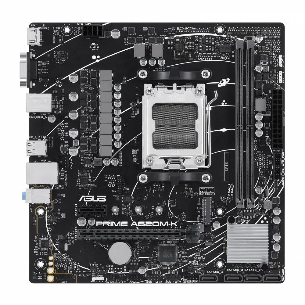Дънна платка ASUS PRIME A620M-K AM5 - 90MB1F40-M0EAY0