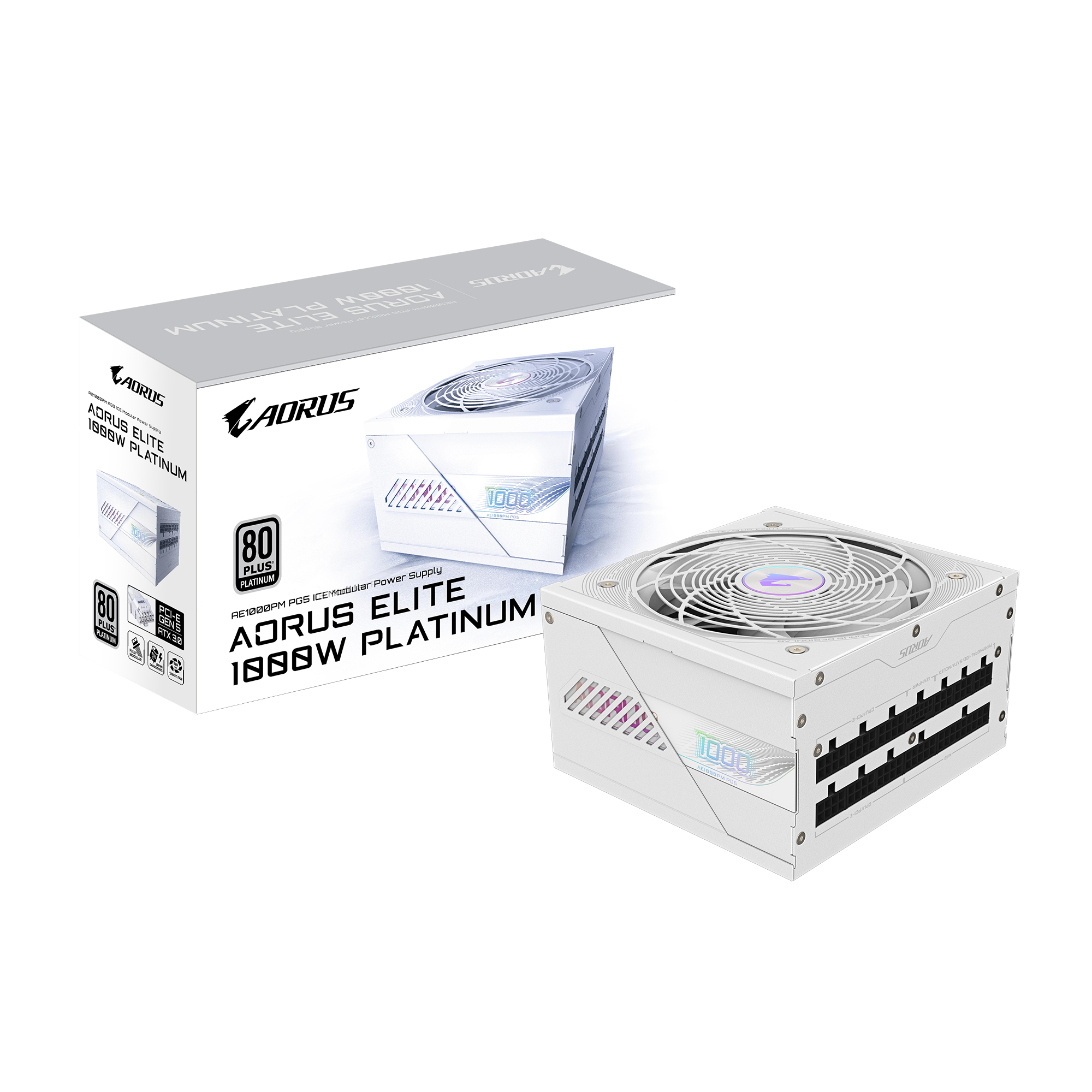 Захранване Gigabyte AORUS ELITE P1000W ICE 80 Plus Platinum PCIe 5.0