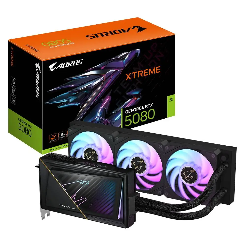 Видео карта Gigabyte AORUS GeForce RTX 5080 XTREME WATERFORCE 16G