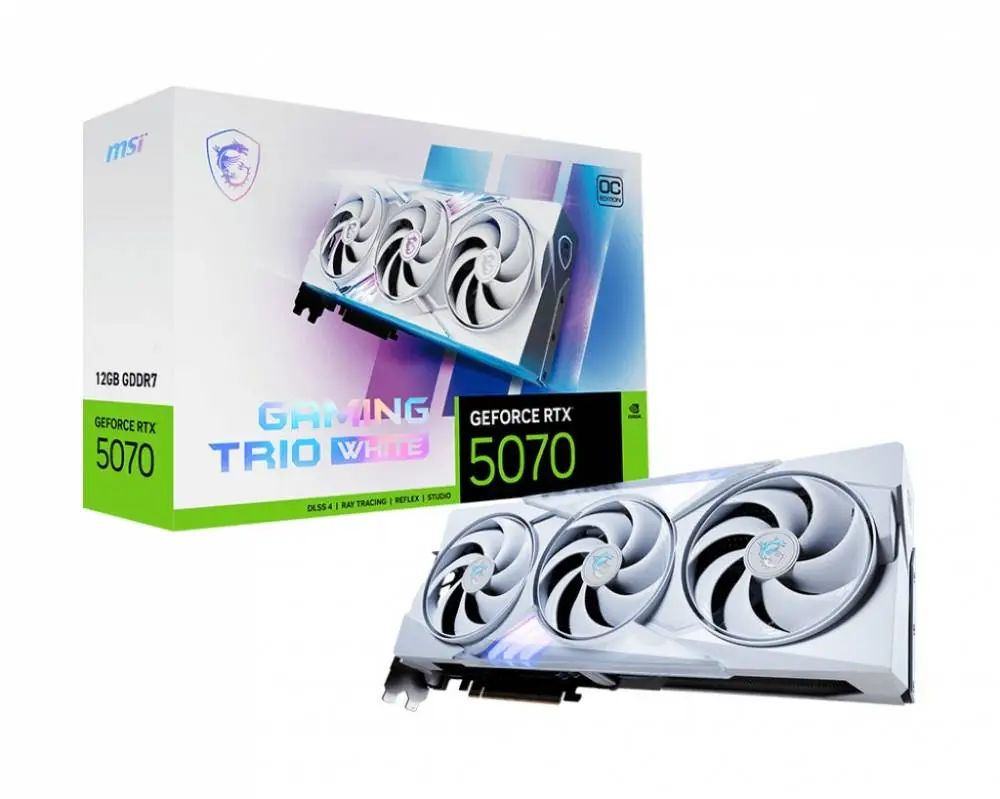 Видео карта MSI GeForce RTX 5070 12G GAMING TRIO OC WHITE - 912-V532-031