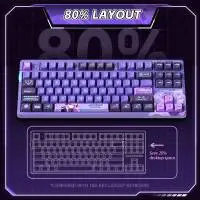 Геймърска механична клавиатура VGN - V87 Starry Sky - Dynamic Silver Switches [Linear]