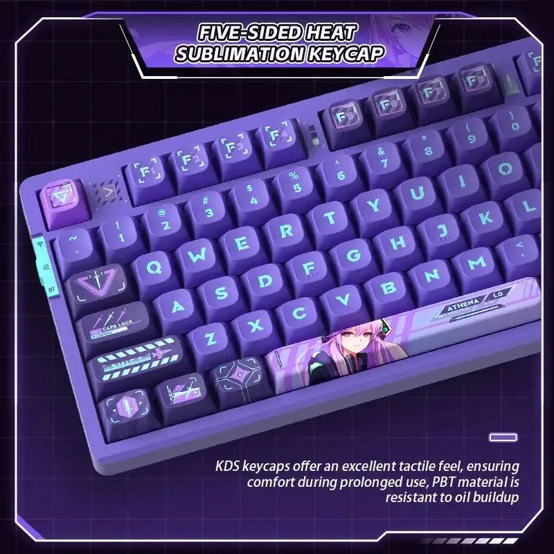 Геймърска механична клавиатура VGN - V87 Jelly Orange - Dynamic Silver Switches [Linear]