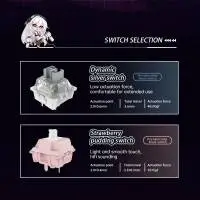 Геймърска механична клавиатура VGN - V87 Caribbean Blue - Power Silver Switches [Linear]