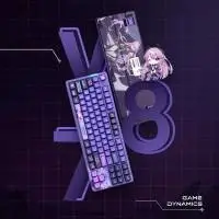 Геймърска механична клавиатура VGN - V87 Caribbean Blue - Power Silver Switches [Linear]
