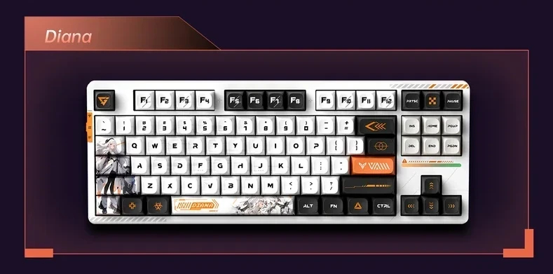 Геймърска механична клавиатура VGN V87 PRO Diana - Aniya Switches, BT5.0, 2.4G