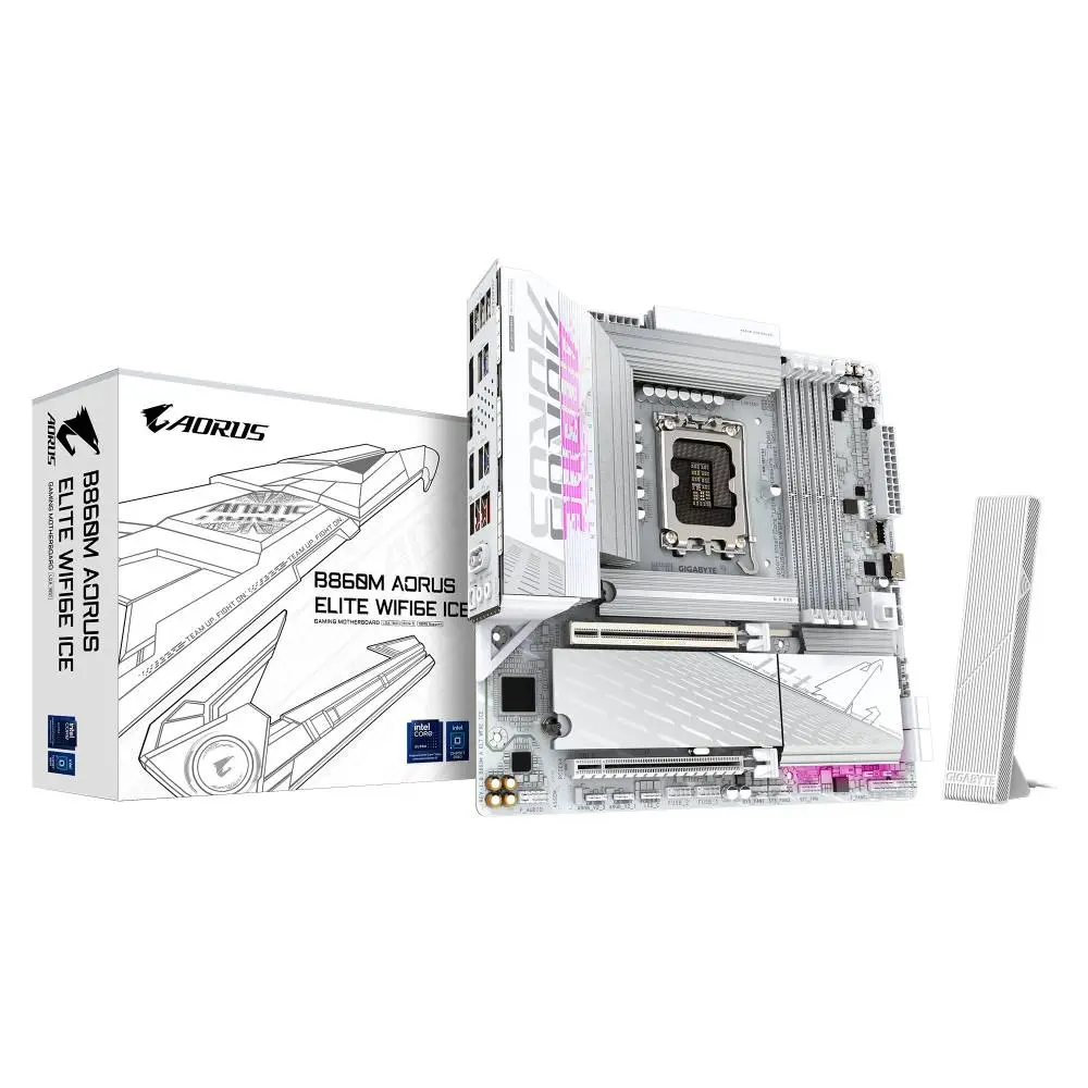 Дънна платка Gigabyte B860M AORUS ELITE WIFI6E ICE LGA1851