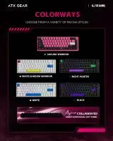 Геймърска механична клавиатура ATK RS6 - 8K, Gateron Jade Pro Switches [Linear] - Black