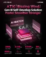Геймърска механична клавиатура ATK RS6 - 8K, Gateron Jade Pro Switches [Linear] - White