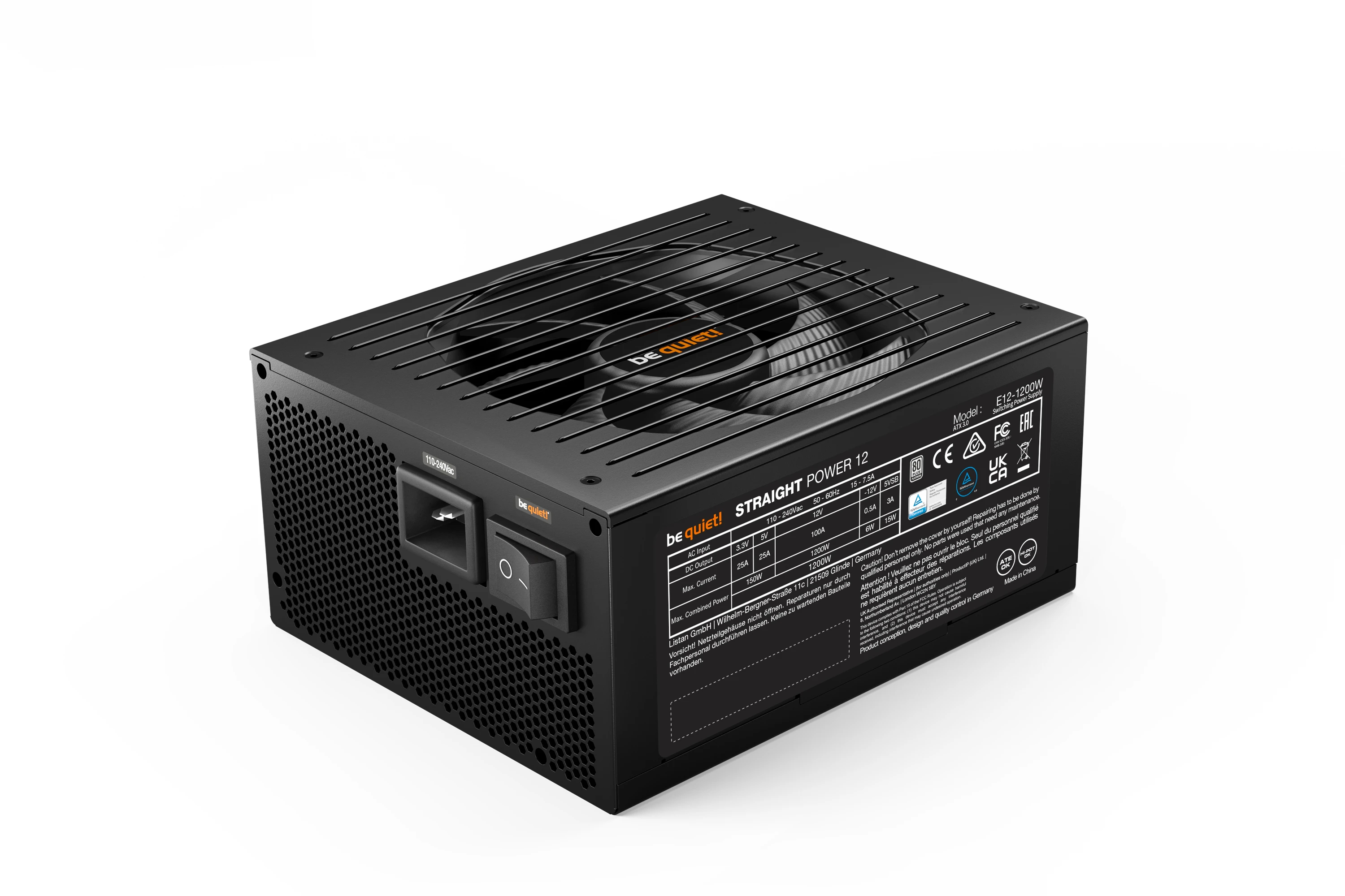 Захранване be quiet!  Straight Power 12 1200W 80 Plus Platinum ATX 3.1 PSU - BN339