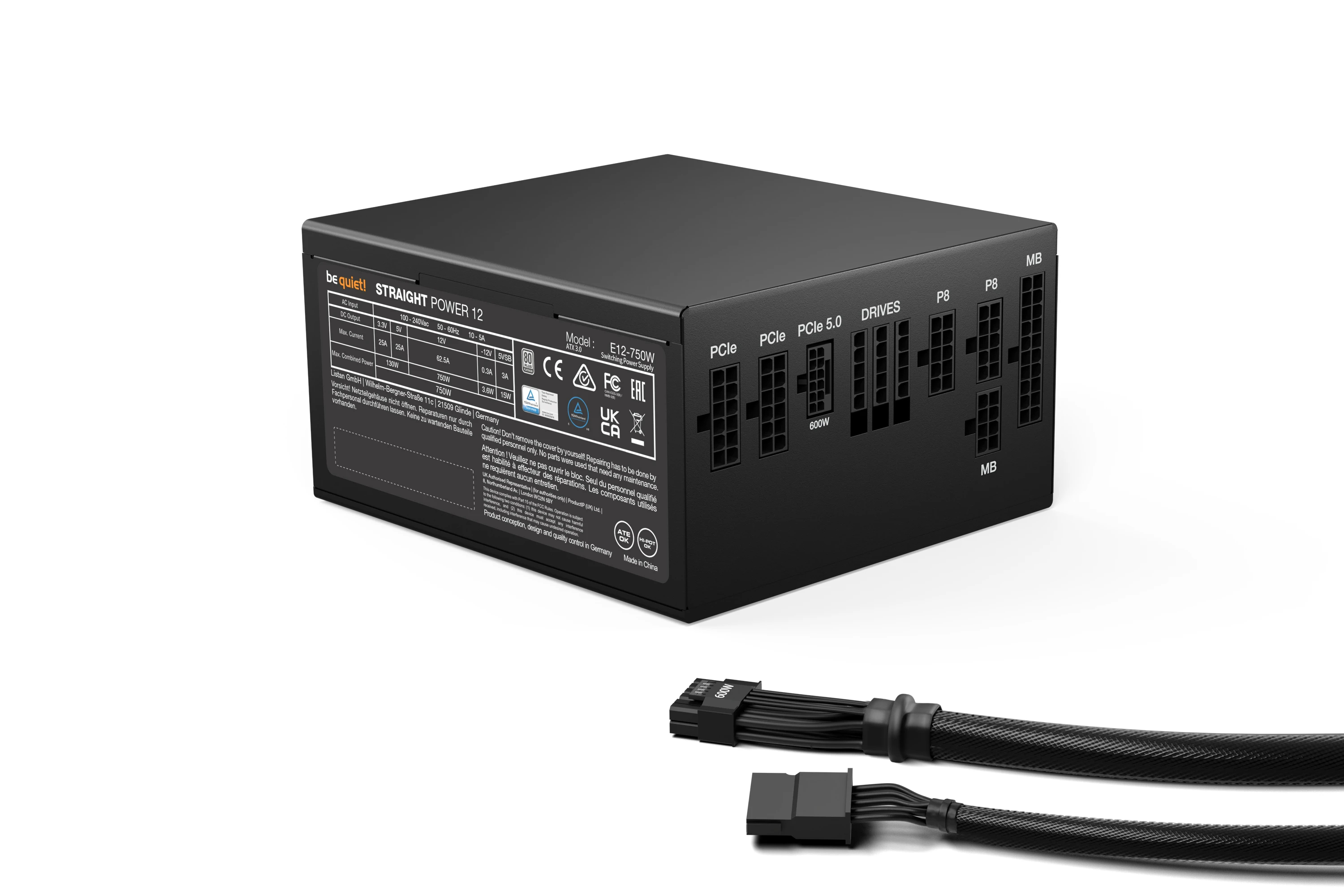 Захранване be quiet! Straight Power 12 750W 80 Plus Platinum ATX 3.1 PSU - BN336