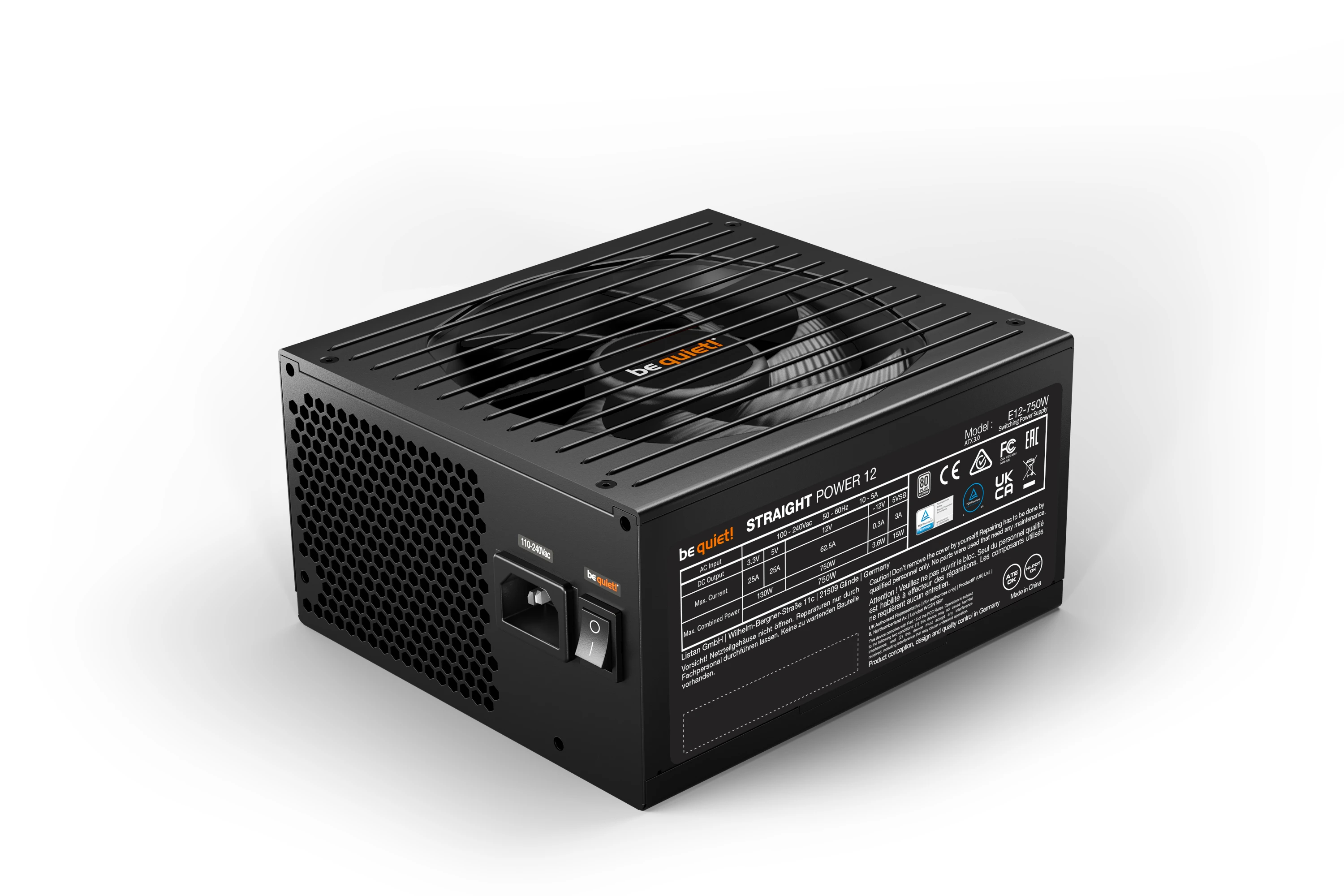 Захранване be quiet! Straight Power 12 750W 80 Plus Platinum ATX 3.1 PSU - BN336