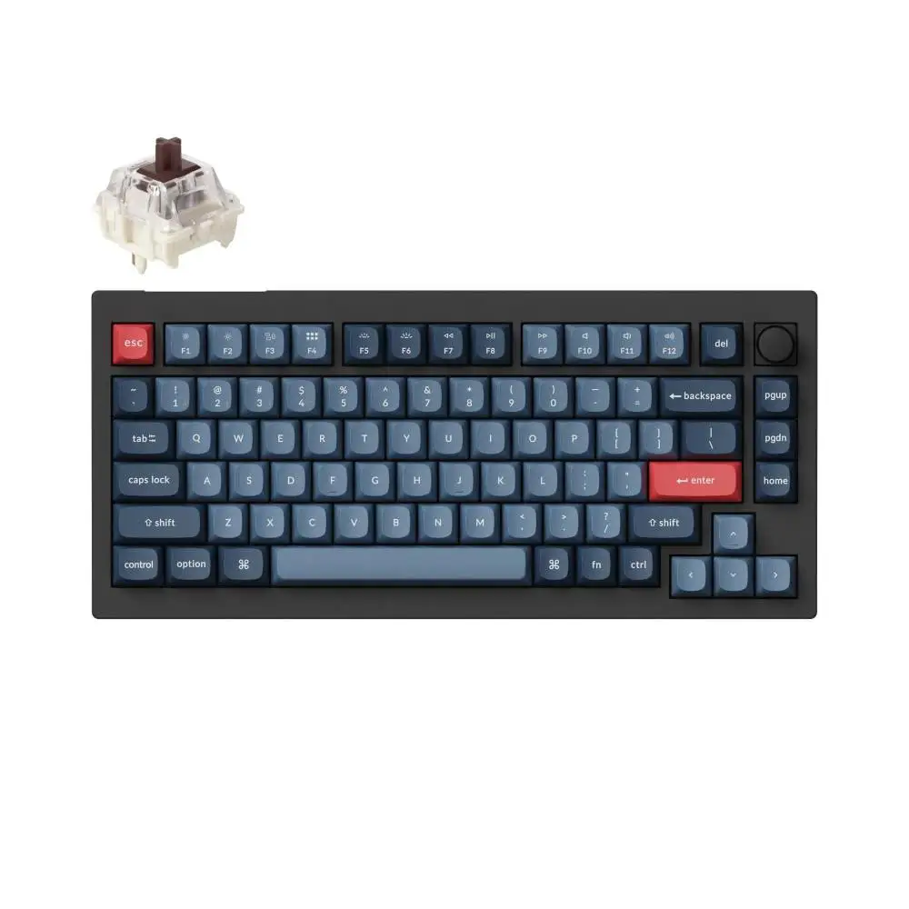 Mechanische Tastatur Keychron V1 MAX QMK 75% Carbon Black - Wireless