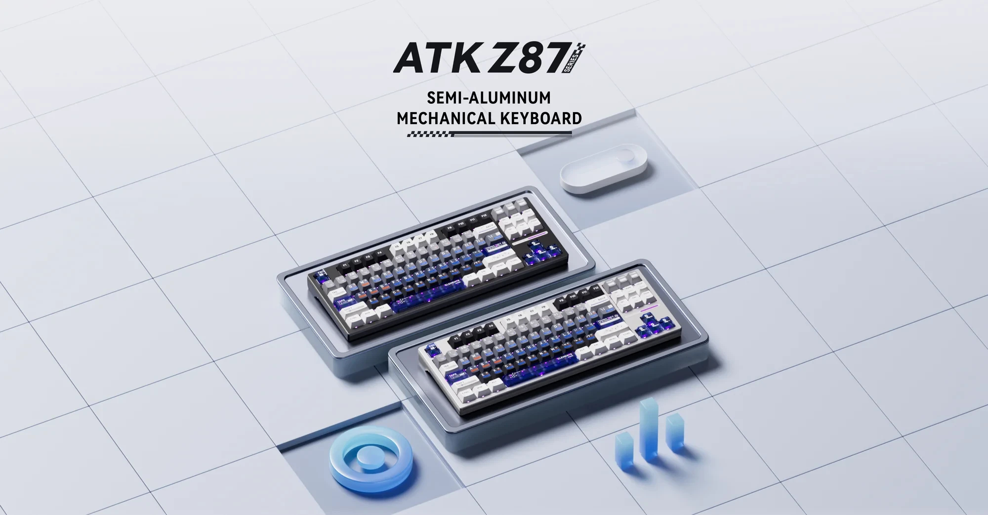 Gaming μηχανικό πληκτρολόγιο ATK Z87 PRO Side Engraving - Aniya Switches