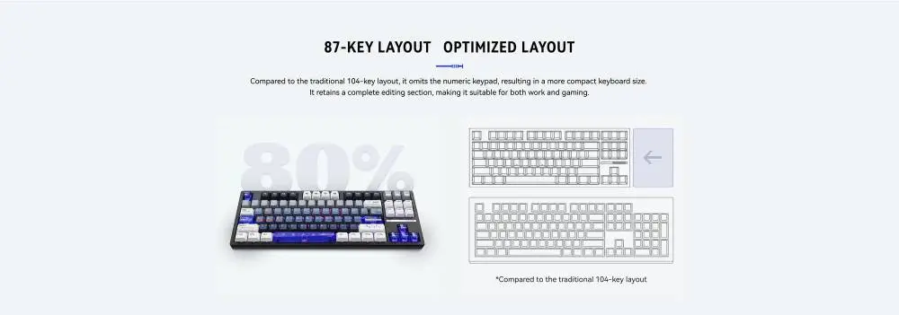 Gaming μηχανικό πληκτρολόγιο ATK Z87 PRO Side Engraving - Aniya Switches