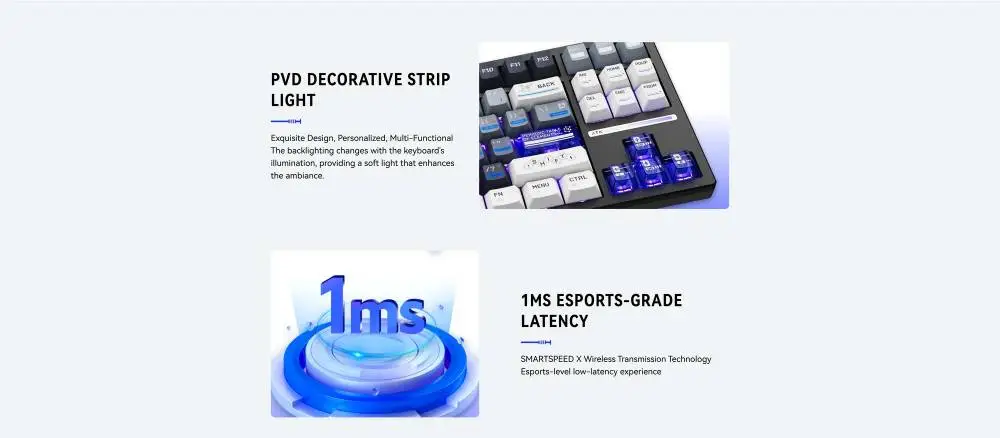 Геймърска механична клавиатура ATK Z87 PRO Side Engraving - Aniya Switches