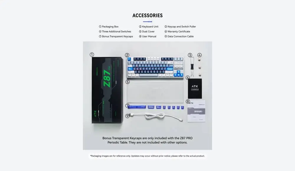 Gaming μηχανικό πληκτρολόγιο ATK Z87 PRO Side Engraving - Aniya Switches