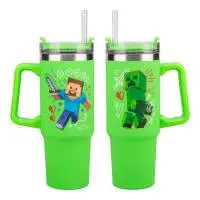 Чаша Paladone: Minecraft - Green 900ml Multiway Travel Cup Stra, PP14600MCF