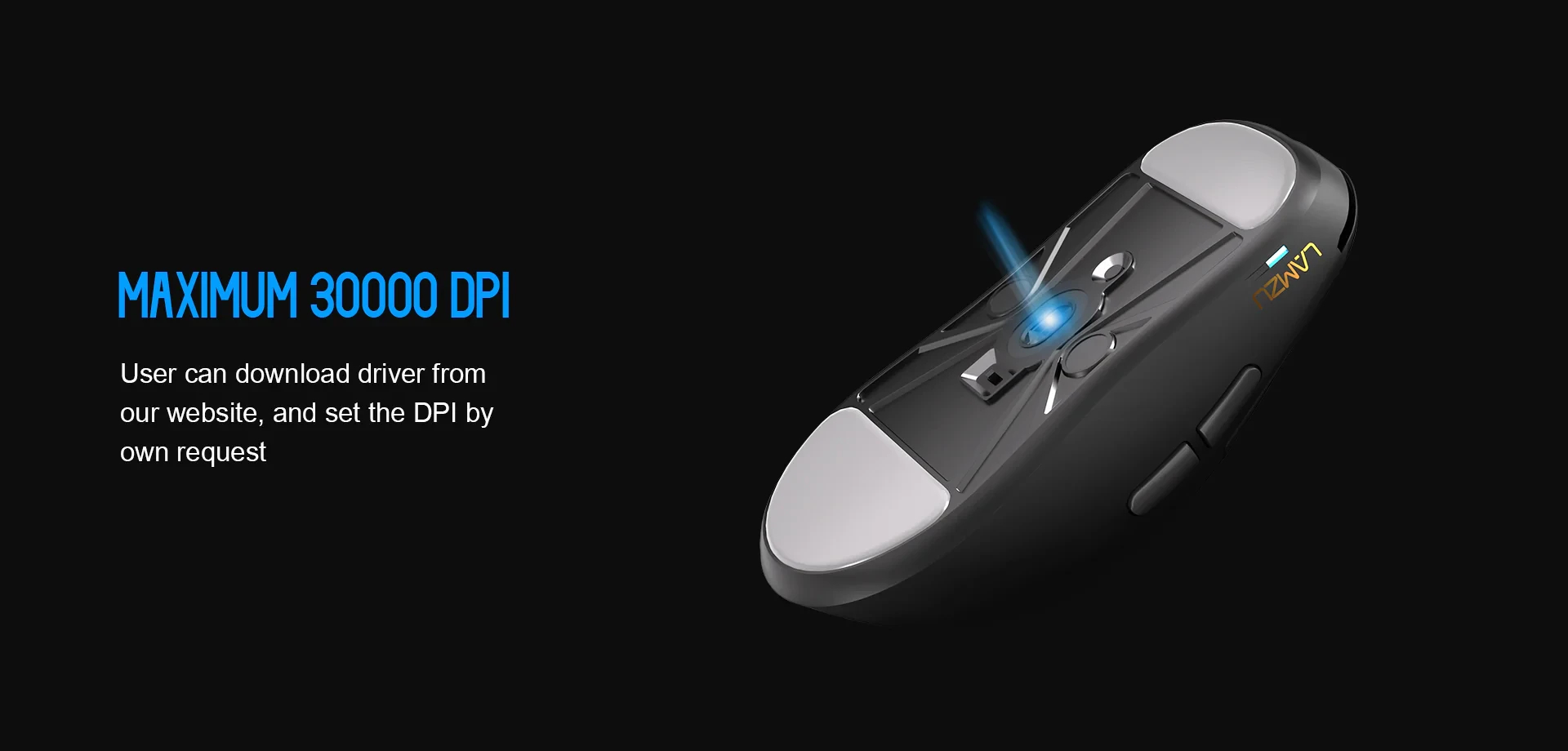 Геймърска мишка Lamzu INCA 8K - Wireless Gaming Mouse - White
