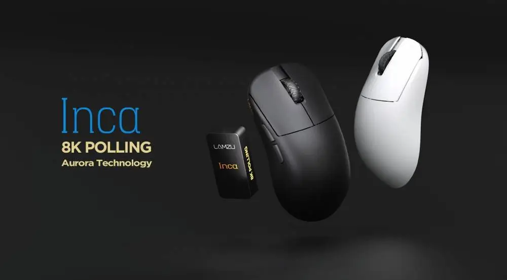 Геймърска мишка Lamzu INCA 8K - Wireless Gaming Mouse - Black