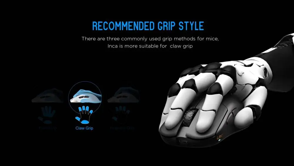 Геймърска мишка Lamzu INCA 8K - Wireless Gaming Mouse - Black