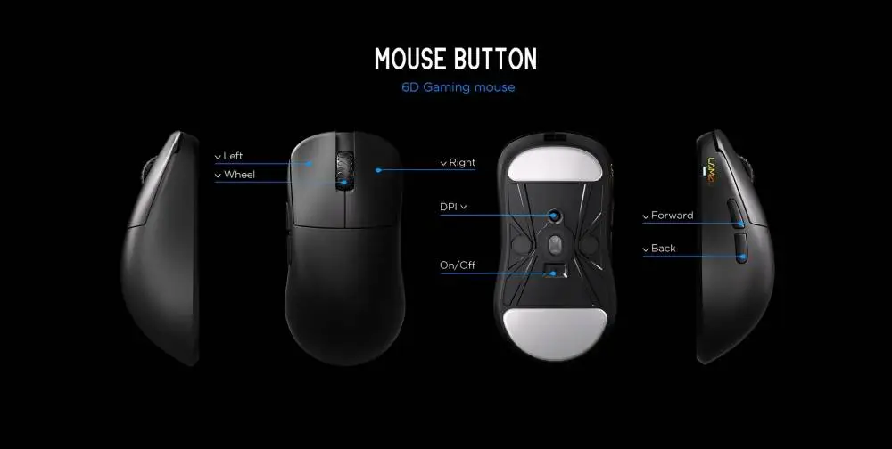 Геймърска мишка Lamzu INCA 8K - Wireless Gaming Mouse - Black