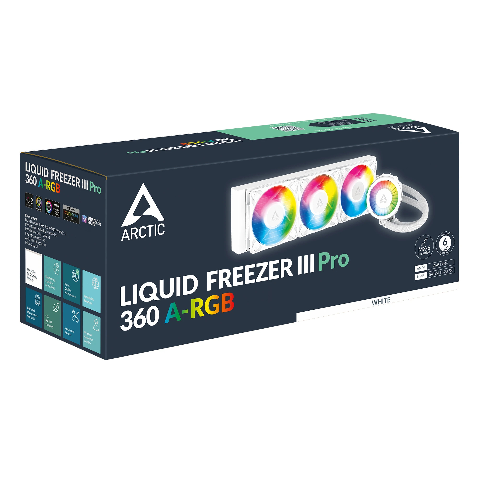 Водно охлаждане Arctic Liquid Freezer III Pro 360 A-RGB White - ACFRE00188A