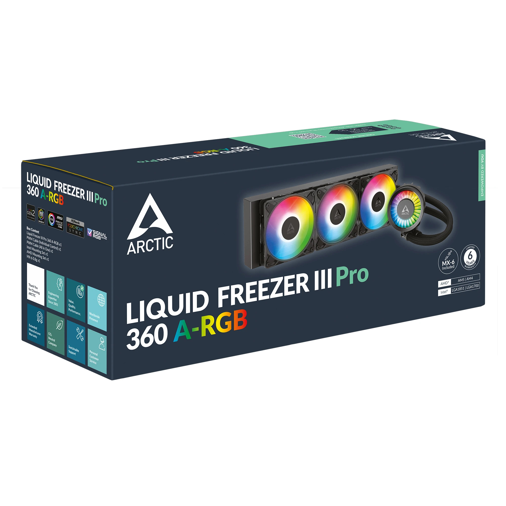 Водно охлаждане Arctic Liquid Freezer III Pro 360 A-RGB Black - ACFRE00184A