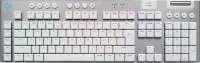 Геймърска клавиатура Logitech G915 X Lightspeed, White, LEDs RGB, GL TACTILE, USB/Bluetooth, US - 920-012690