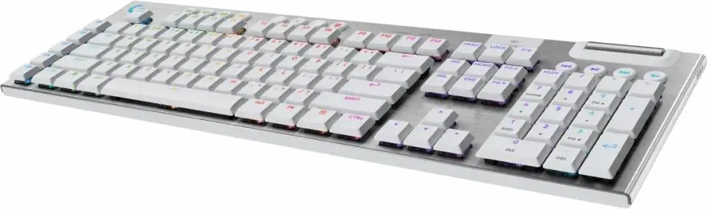 Геймърска клавиатура Logitech G915 X Lightspeed, White, LEDs RGB, GL TACTILE, USB/Bluetooth, US - 920-012690
