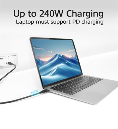 ACT Καλώδιο USB-C - USB-C, 1 μ / USB4, 20Gbps, 240W