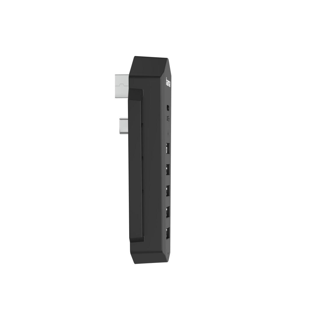 HAMA Hub pour Playstation 5, 6in1 USB, (1x USB-C, 5x USB-A), noir