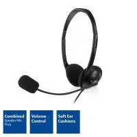 ACT Слушалки с микрофон, 3.5mm жак, 2м