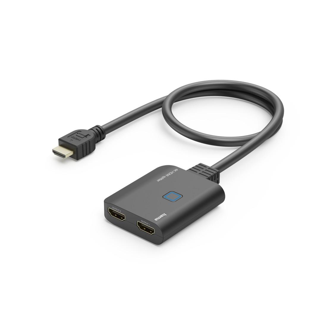 HAMA Сплитер 4K HDMI мъжко - 2 x HDMI женско, черен