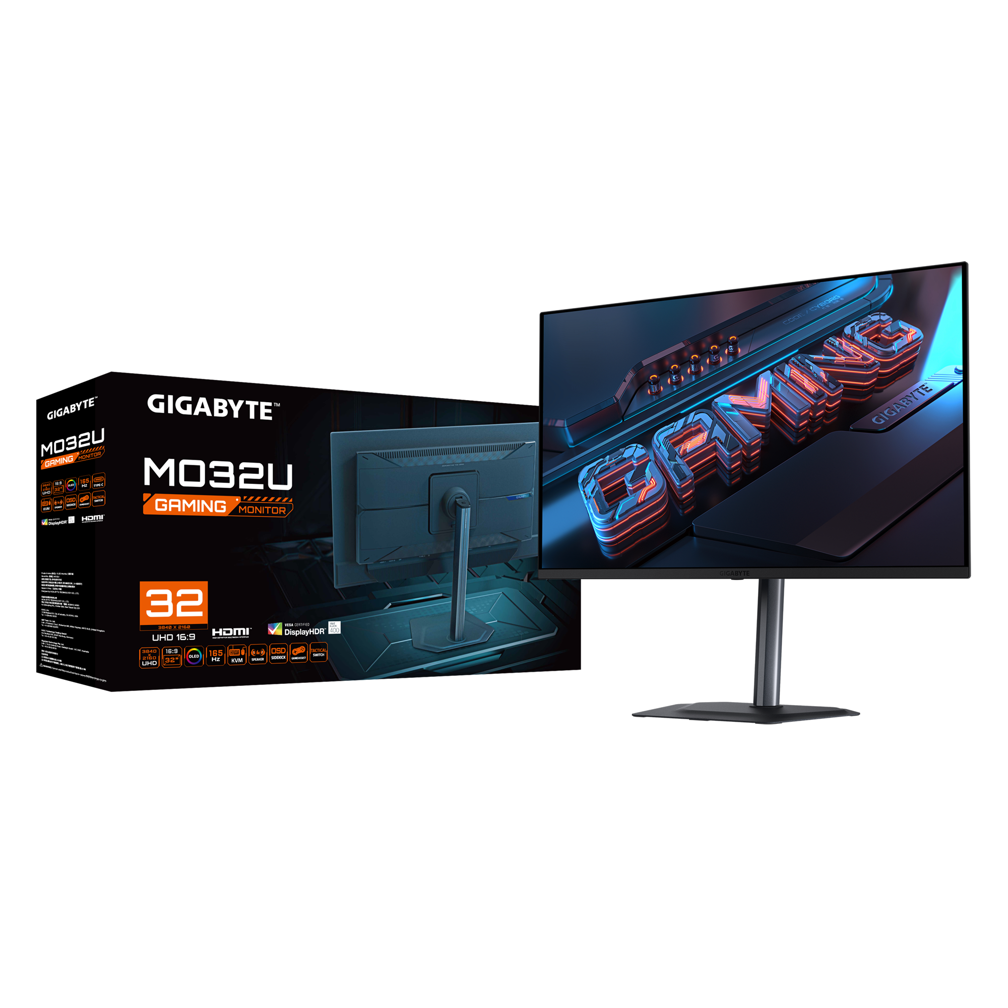 Монитор GIGABYTE MO32U - 31.5" QD-OLED 4K UHD, 165Hz, 0.03ms