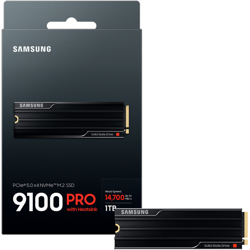 Диск SSD SAMSUNG 9100 PRO 1TB М.2 2280 NVMe PCIe 5.0 Heatsink - MZ-VAP1T0CW