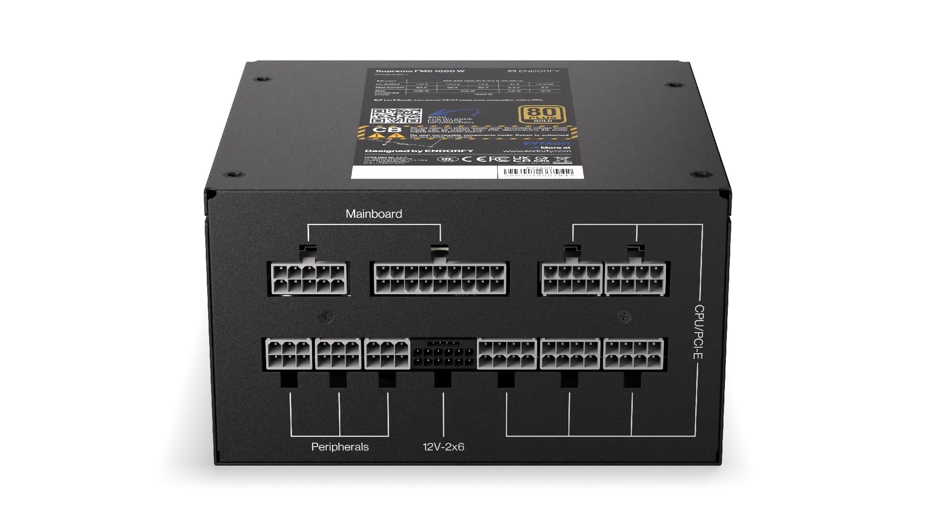 Захранване Endorfy Supremo FM6 1000W 80 Plus Gold PCIe 5.1 Fully Modular - EY7A011