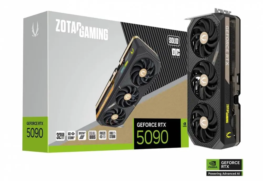 Видео карта ZOTAC GAMING GeForce RTX 5090 SOLID OC - ZT-B50900J-10P