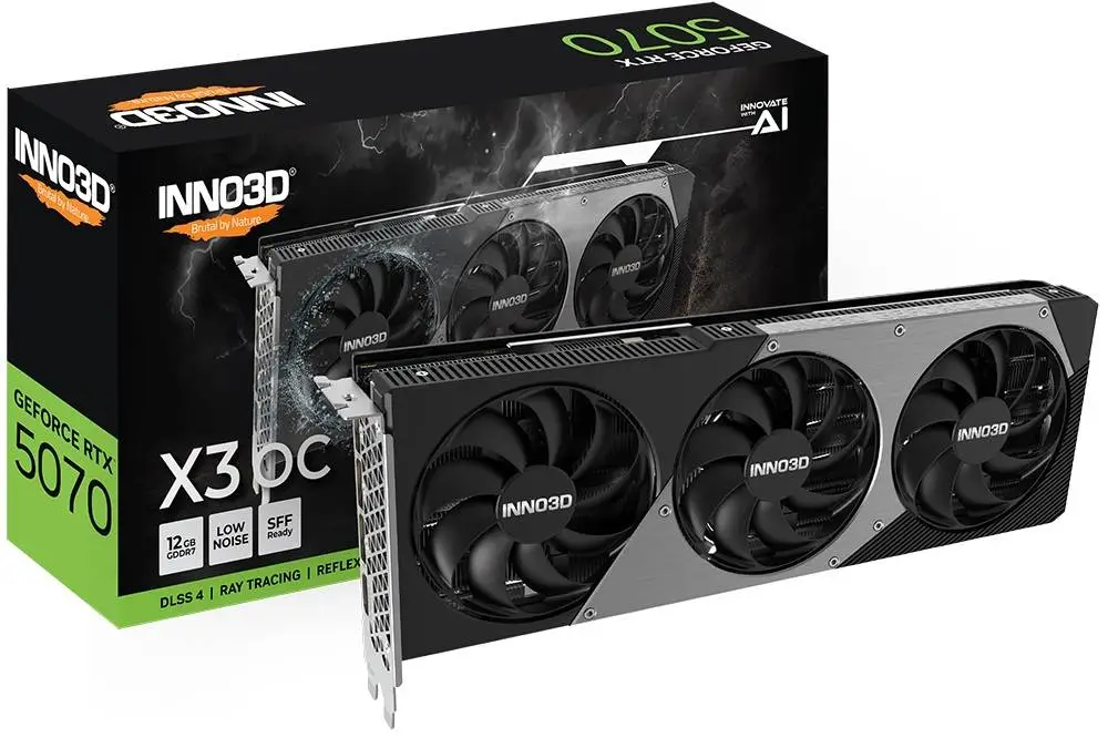 Видео карта Inno3D GeForce RTX 5070 X3 OC 12GB - N50703-12D7X-195064L