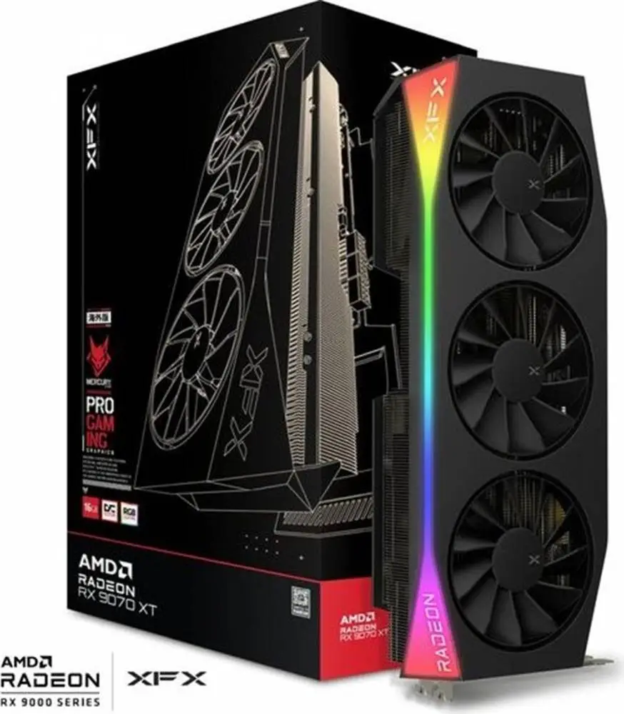 XFX Mercury AMD Radeon RX 9070 XT OC Gaming Edition RGB 16GB - 97TRGBBB9