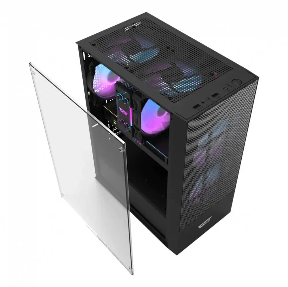 Кутия Darkflash A290 Black Case ATX 3 x 120 mm RGB fans included