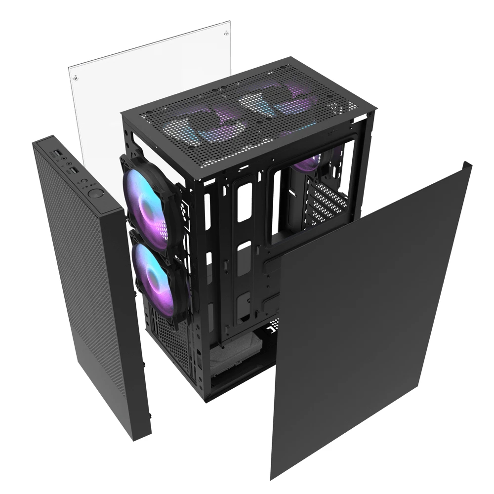 Кутия Darkflash A290 Black Case ATX 3 x 120 mm RGB fans included