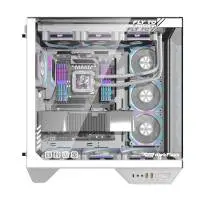 Кутия Darkflash DY470 Ice White Case ATX 4 x 120 mm Infinity Mirror Fans