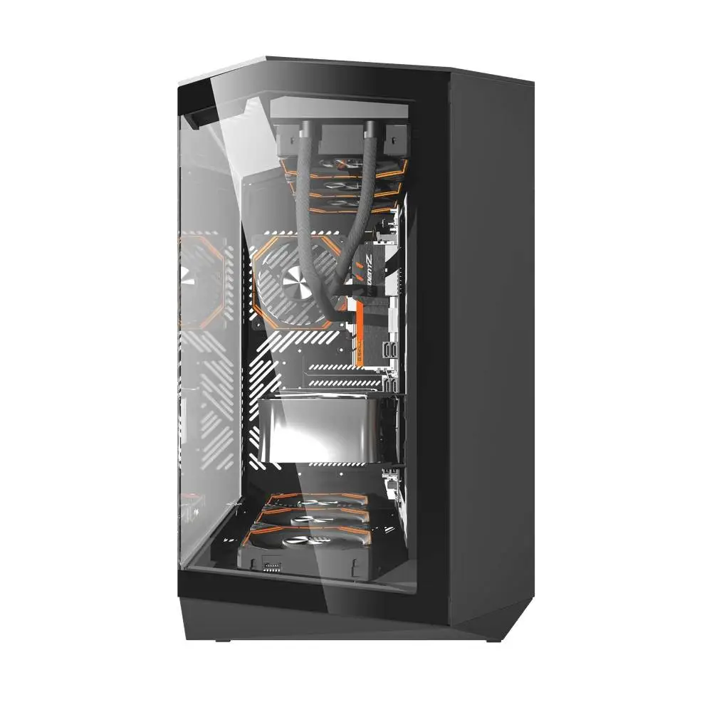 Кутия Darkflash DY470 Shadow Black Case ATX 4 x 120 mm Infinity Mirror Fans