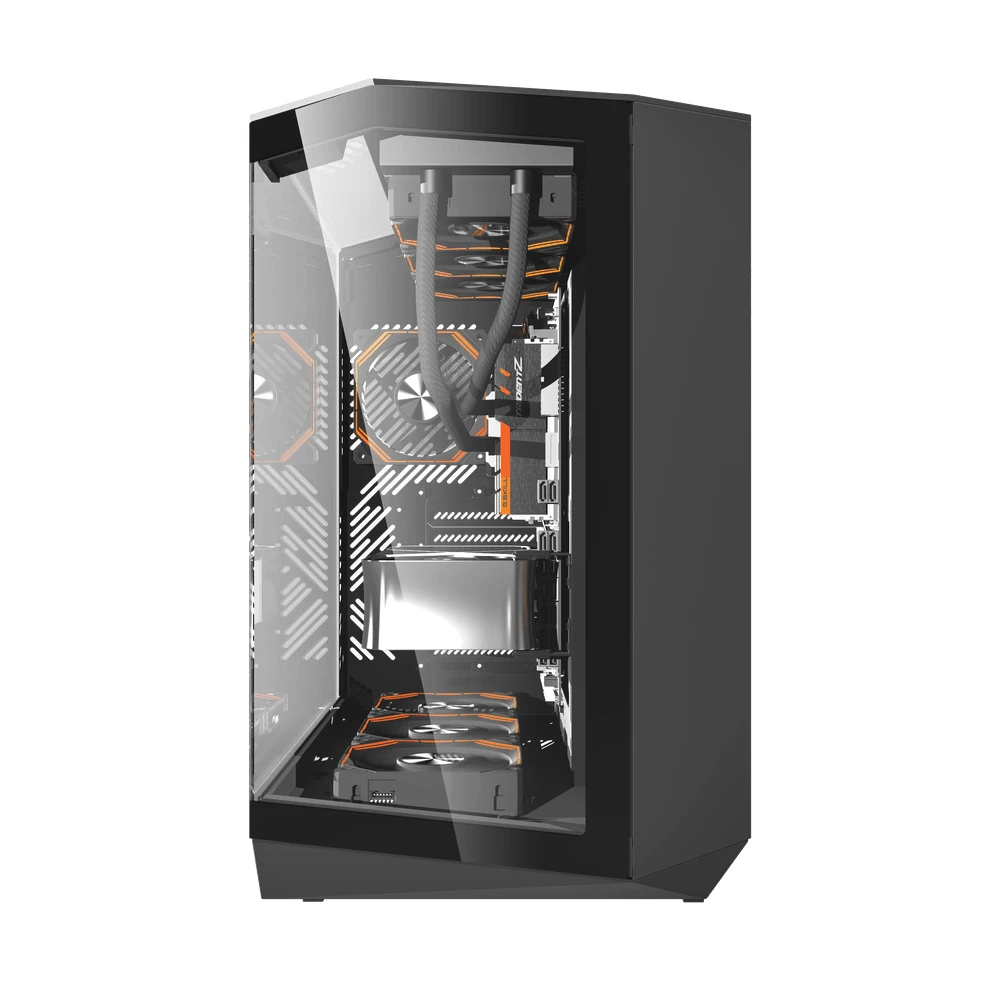 Кутия Darkflash DY470 Shadow Black Case ATX 4 x 120 mm Infinity Mirror Fans