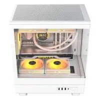 Кутия Darkflash DB330M White Case mATX Reversed fans included