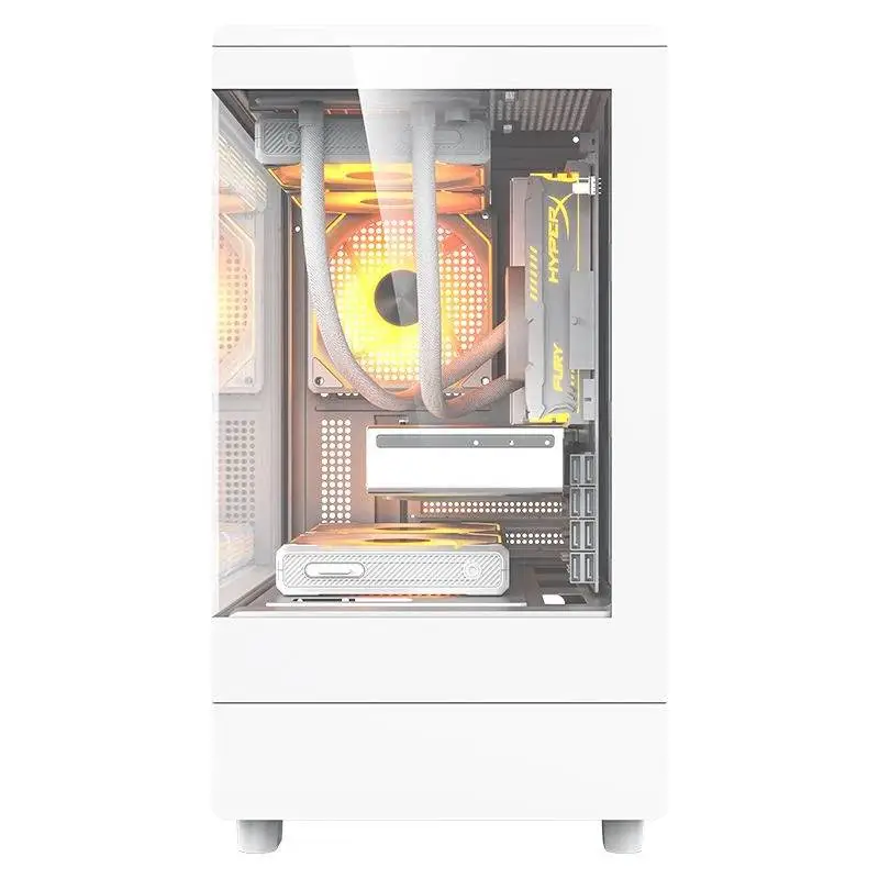 Кутия Darkflash DB330M White Case mATX Reversed fans included